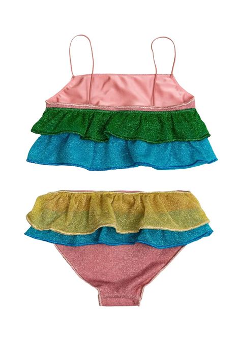 Bikini Lumiere Multi Volant Multicolor Stripes OSEREE KIDS | LES250 G-LUREXMULTICOLOR